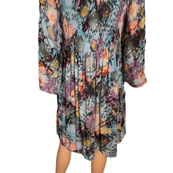 Spense Multicolored Bell Sleeve Dress Sz 6 - Picture 7 of 15